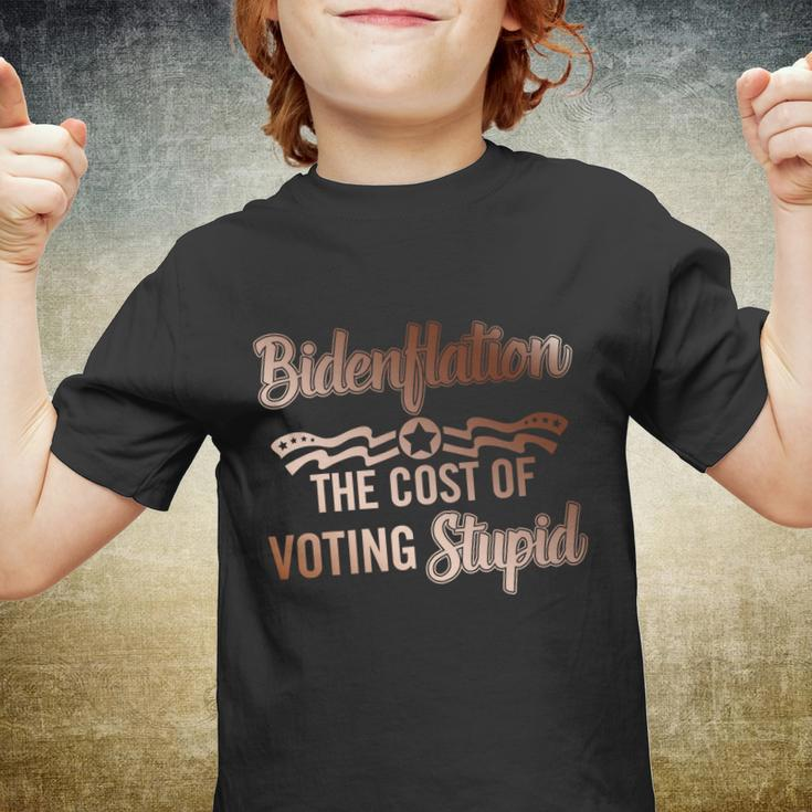 Us President Flation The Cost Of Voting Stupid 4Th July Gift Youth T-shirt