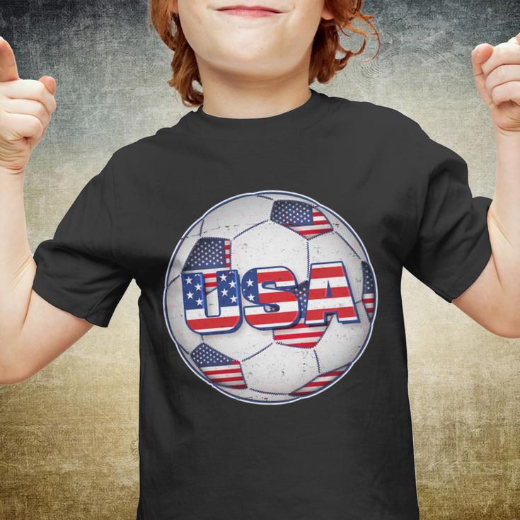 Usa Soccer Team Ball Youth T-shirt