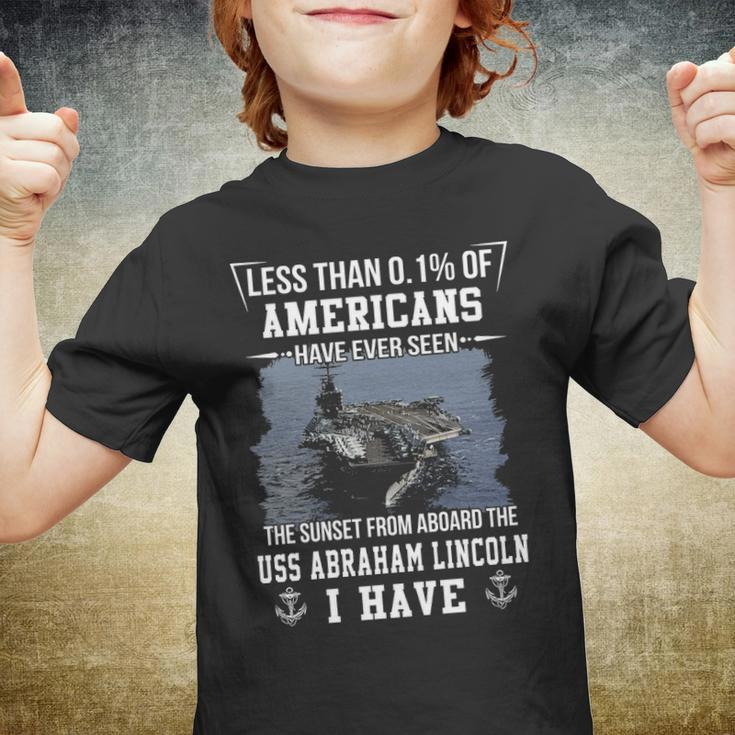 Uss Abraham Lincoln Cvn 72 Sunset Youth T-shirt