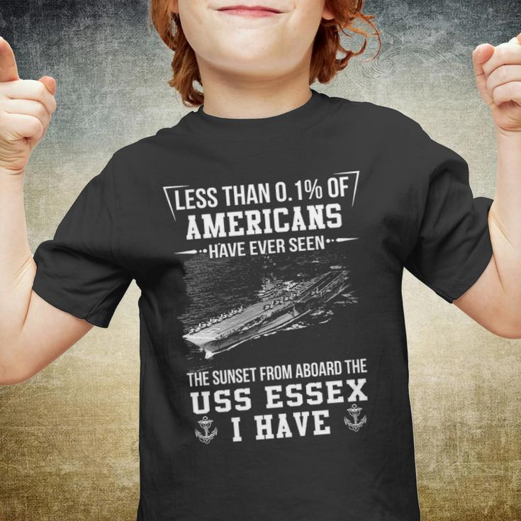 Uss Essex Cv 9 Sunset Youth T-shirt