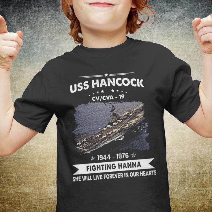 Uss Hancock Cva 19 Cv 19 Front Style Youth T-shirt