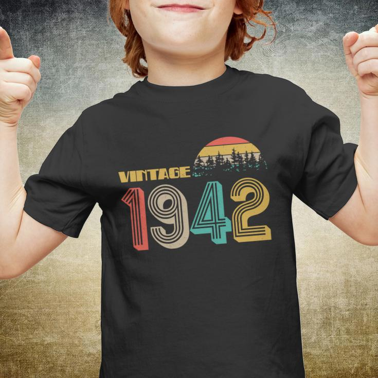 Vintage 1942 Sun Wilderness 80Th Birthday Youth T-shirt