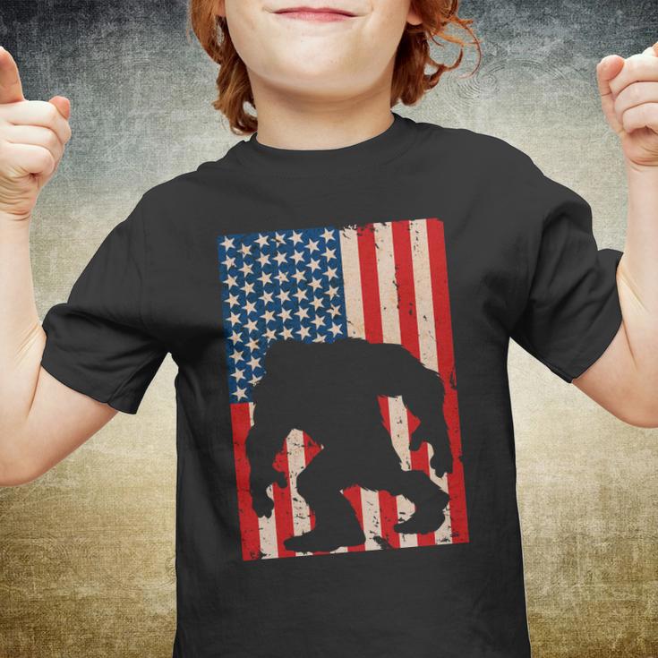 Vintage Bigfoot American Flag Tshirt Youth T-shirt