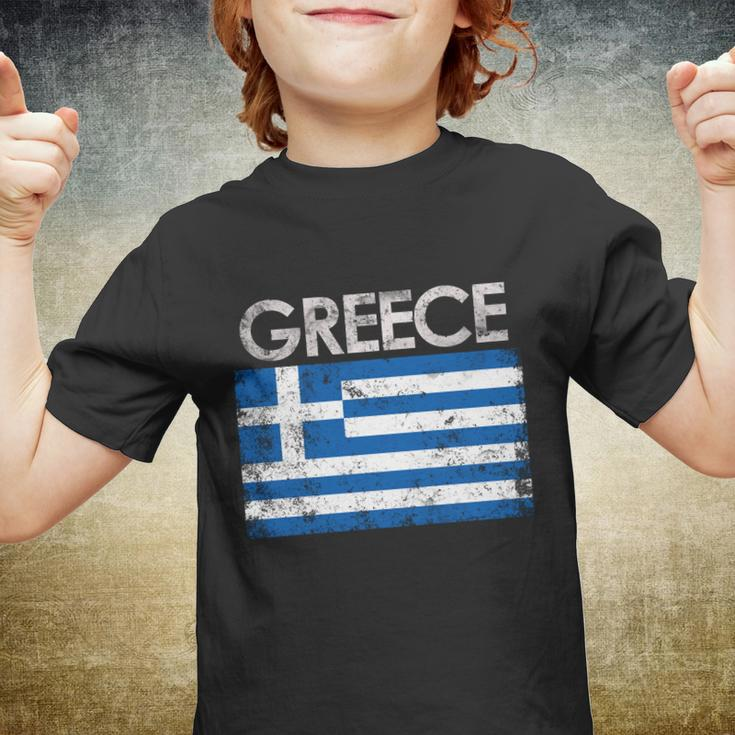 Vintage Greece Greek Flag Pride Gift Youth T-shirt