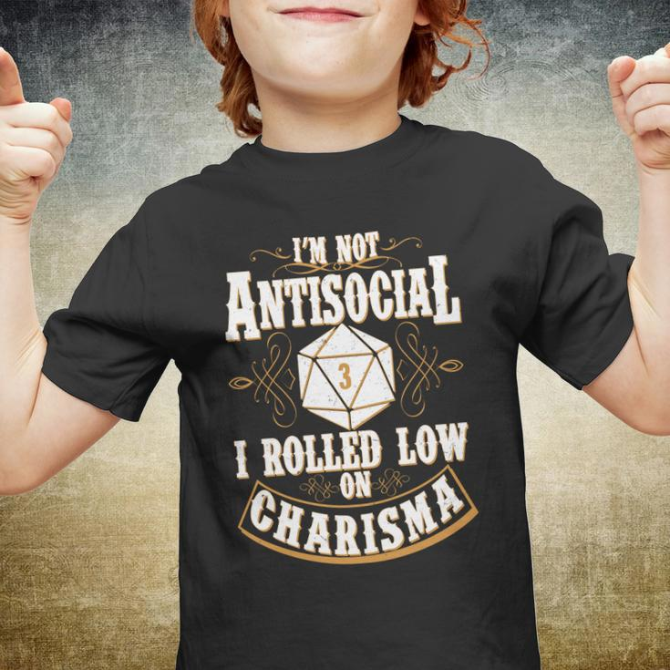 Vintage Im Not Antisocial I Rolled Low On Charisma Tshirt Youth T-shirt