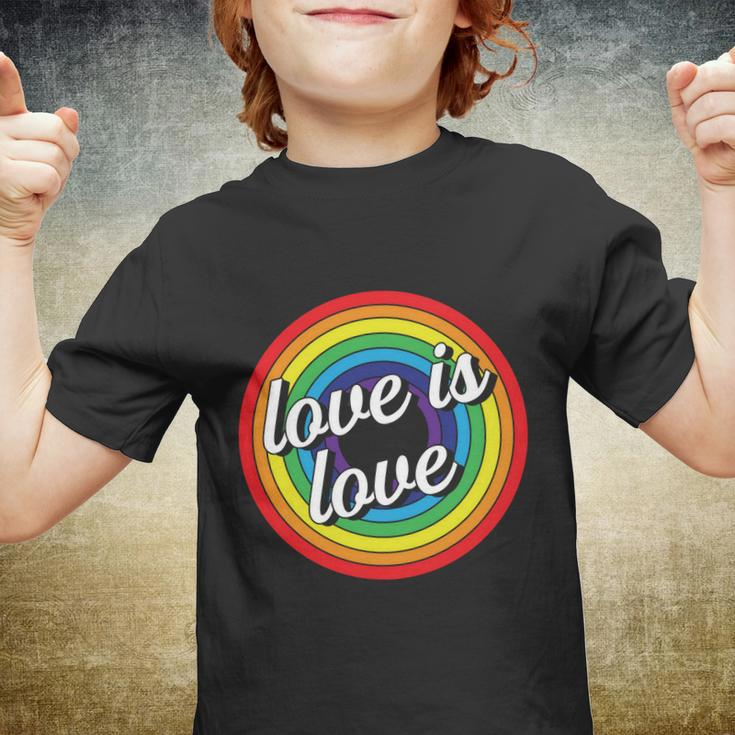 Vintage Love Is Love Rainbow Pride Month Youth T-shirt