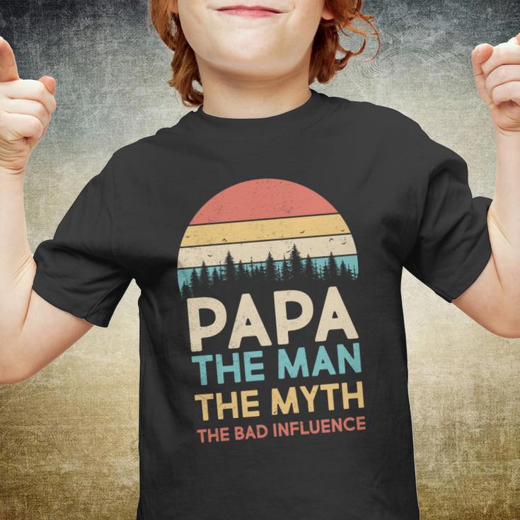 Vintage Papa Man Myth The Bad Influence Tshirt Youth T-shirt