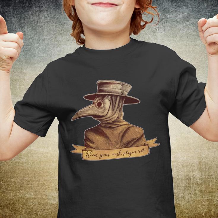 Vintage Plague Doctor Wear Your Mask Plague Rat Youth T-shirt