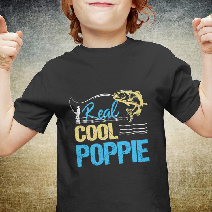 Vintage Reel Cool Poppie Fishing Daddy Youth T-shirt