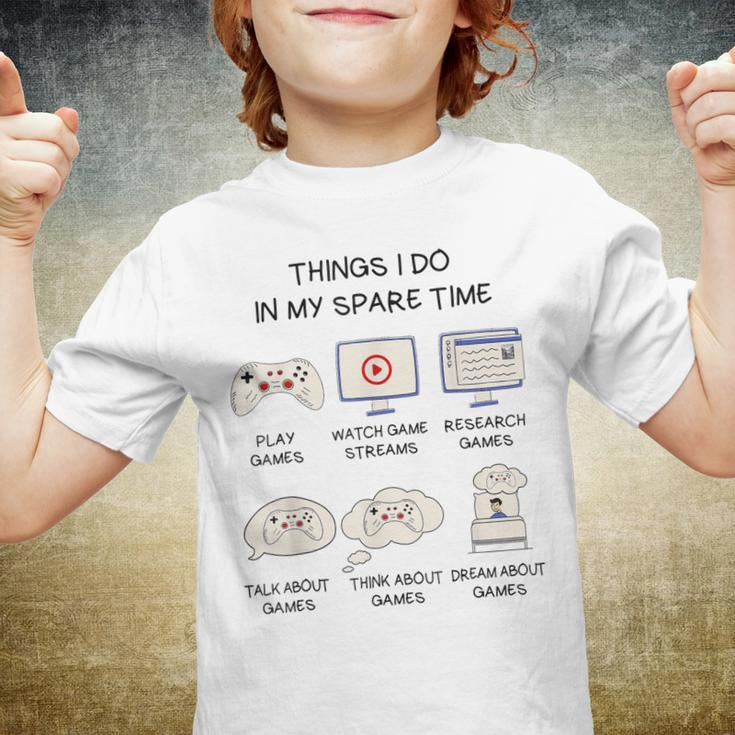 Funny Gamer Things I Do In My Spare Time Gaming V2 Youth T-shirt