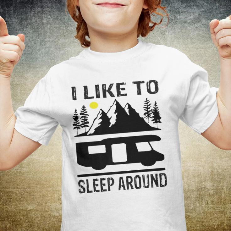 I Like To Sleep Around Camper Youth T-shirt