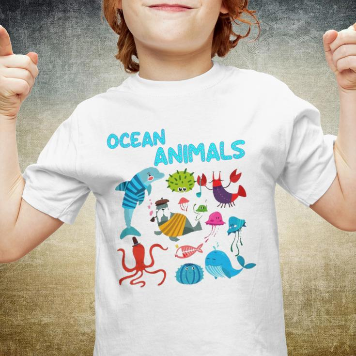 Ocean Animals Marine Creatures Under The Sea Gift Youth T-shirt