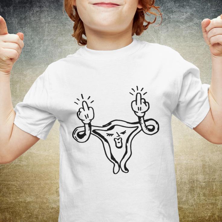 Pro Choice Uterus Middle Finger Feminism Feminist Reproductive Rights Youth T-shirt