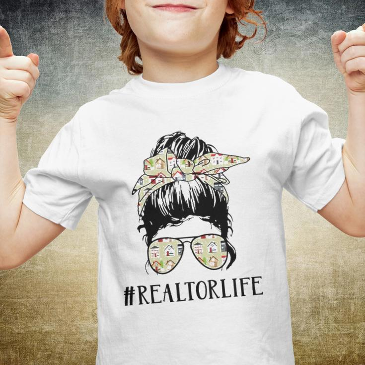 Realtor Life Messy Bun Girl Youth T-shirt