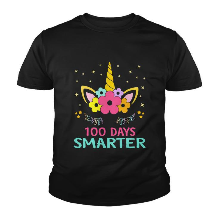 100 Days Smarter Unicorn 100 Days Of School Back To School Youth T-shirt