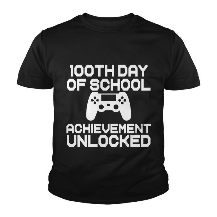 100Th Day Of School Achievement Unlocked Youth T-shirt