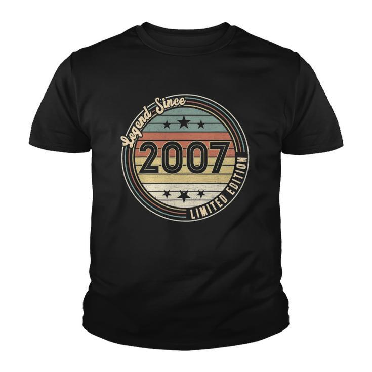 15 Years Old Birthday Gifts Legend 2007 Limited Edition Youth T-shirt