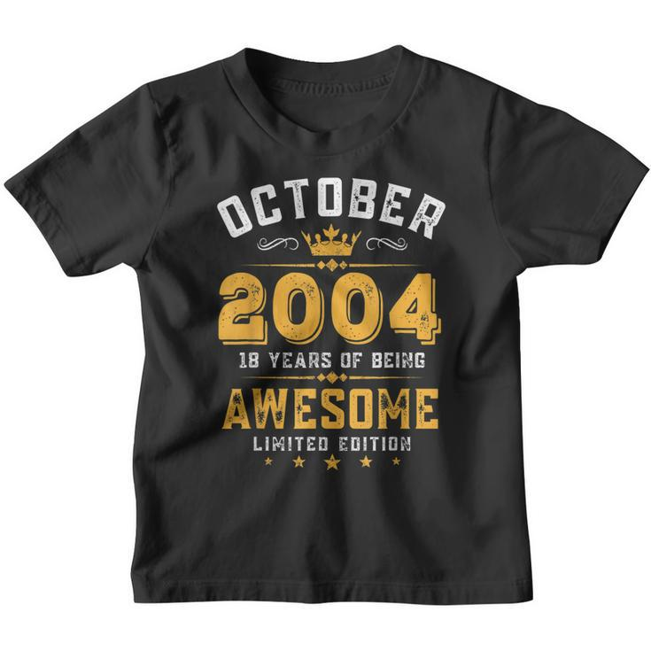 18 Years Old Gifts 18Th Birthday Vintage September 2004  V2 Youth T-shirt