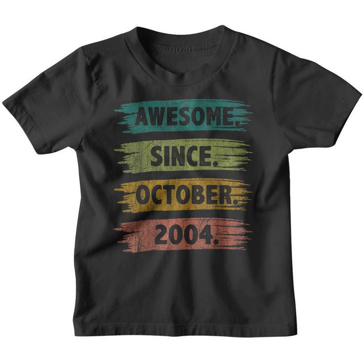18 Years Old Gifts Awesome Since October 2004 18Th Birthday  V2 Youth T-shirt