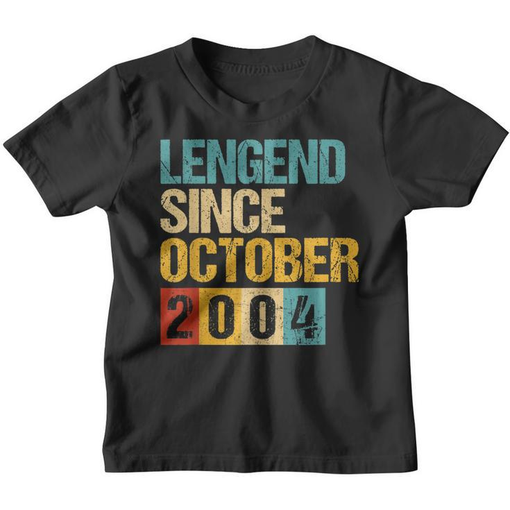 18 Years Old Gifts Legend Since October 2004 18Th Birthday  V3 Youth T-shirt