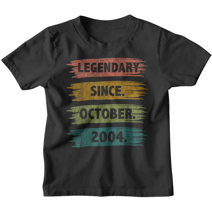 18 Years Old Legend Since October 2004 18Th Birthday Gifts  Youth T-shirt