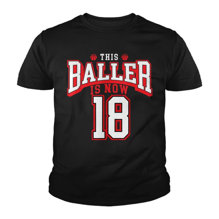 18Th Birthday Basketball Lover 18 Years Old Bday  Youth T-shirt