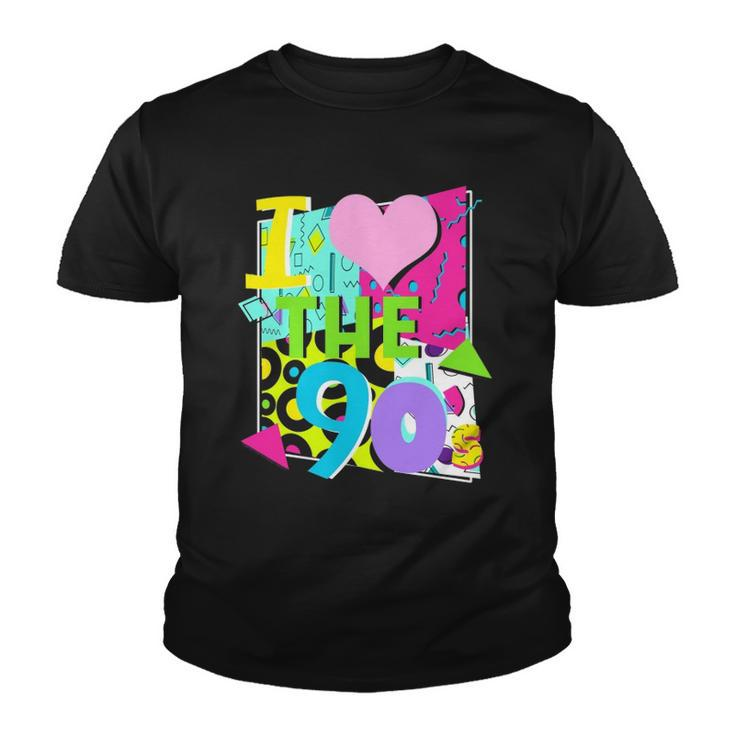 1990&8217S 90S Halloween Party Theme I Love Heart The Nineties Youth T-shirt
