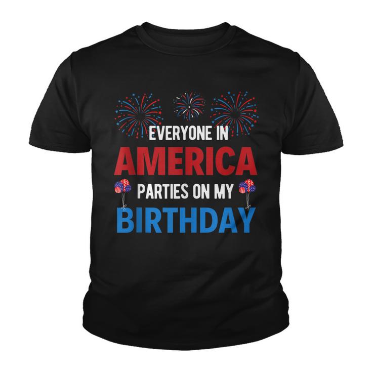 4Th Of July Birthday Funny Birthday Born On 4Th Of July  Youth T-shirt