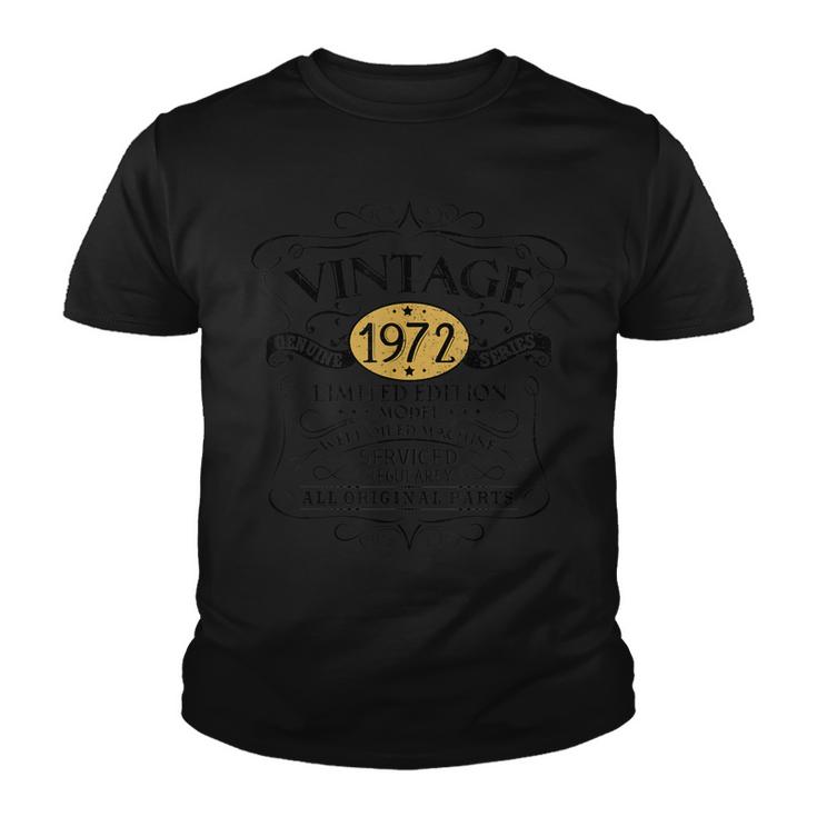 Vintage 1972 50Th Birthday Gift Men Women Original Design  Youth T-shirt