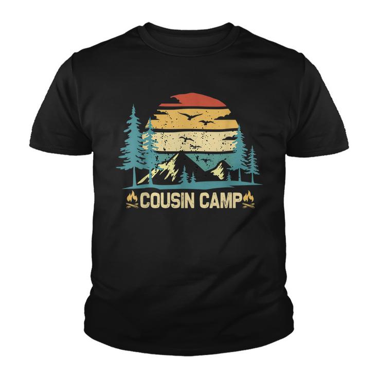 Cousin Camp 2022 Friends Summer Family Camping Vacation  Youth T-shirt