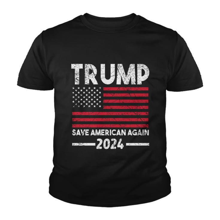 2024 Trump Save America Again Usa Flag Gift Youth T-shirt