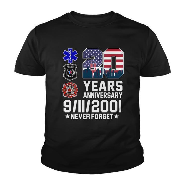 20Th Anniversary 9112001 Never Forget 911 Tshirt Youth T-shirt