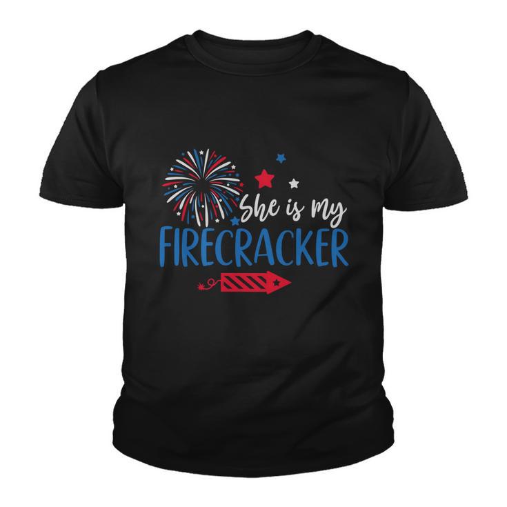 4Th July Shes My Firecrac Youth T-shirt