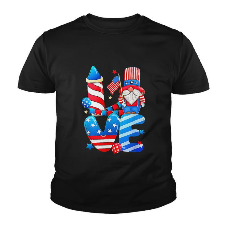 4Th Of July 2022 Patriotic Gnomes Funny Youth T-shirt