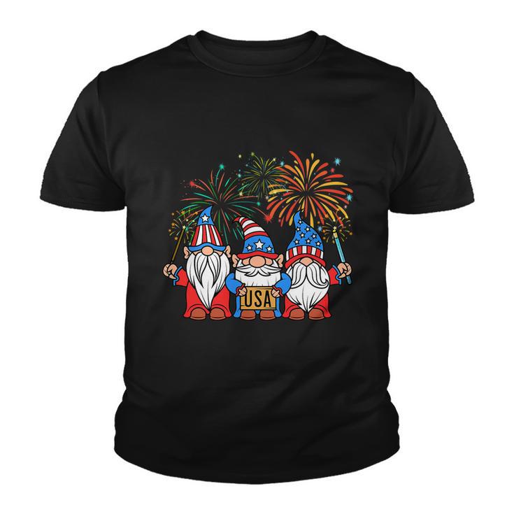 4Th Of July Funny Patriotic Gnomes Usa Pride American Flag Youth T-shirt