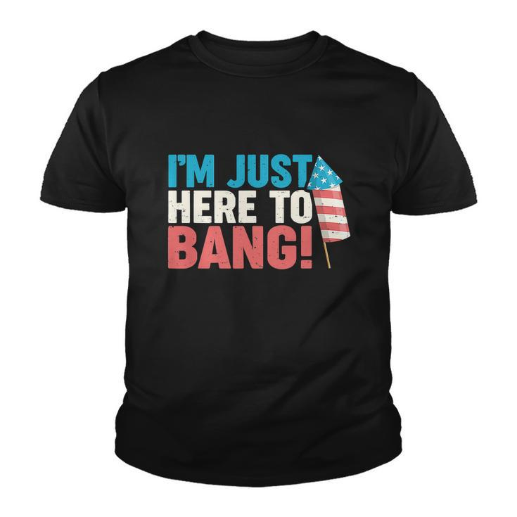 4Th Of July Im Just Here To Bang Firework Youth T-shirt