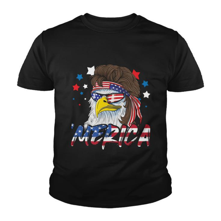 4Th Of July Merica Eagle Mullet Usa American Flag Gift Youth T-shirt