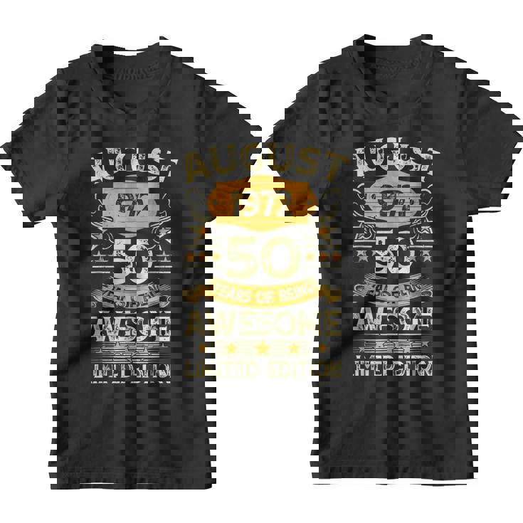 50 Years Old Gifts Vintage August 1972 50Th Birthday Gifts V2 Youth T-shirt 50 Years Old Gifts Vintage August 1972 50Th Birthday Gifts V2 Youth T-shirt