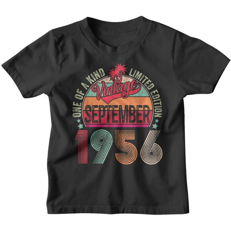 66 Years Old Gifts Vintage September 1956 66Th Birthday  V2 Youth T-shirt - Thegiftio