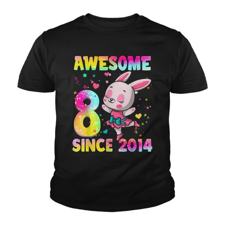 8 Year Old Gifts Girls Ns Cute Girl Rabbit 8Th Birthday  Youth T-shirt