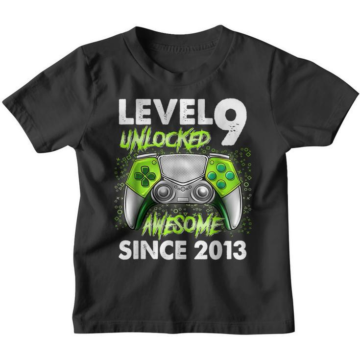 9Th Birthday Level 9 Unlocked Awesome 2013 Video Game Gaming  Youth T-shirt