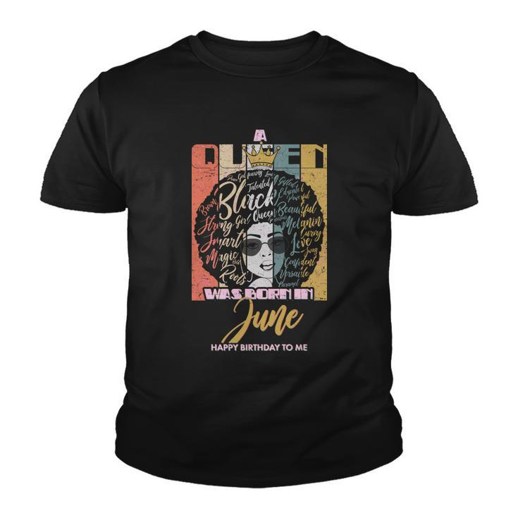 A Queen Was Born In June Graphic Design Printed Casual Daily Basic Youth T-shirt