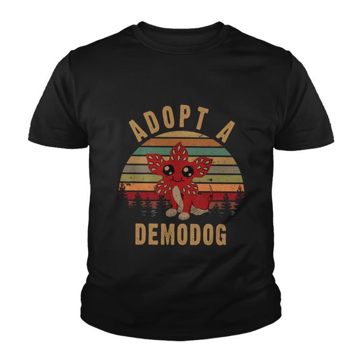 Adopt A Demodog Hell Fire Club Vintage Trending Upside Down Stranger Youth T-shirt