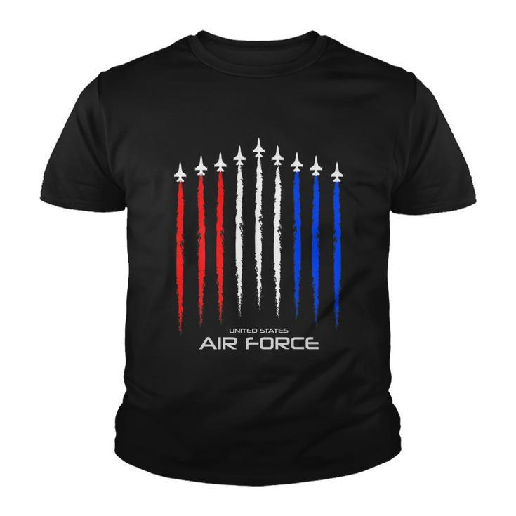Air Force Us Veterans 4Th Of July Great Gift American Flag Meaningful Gift Youth T-shirt