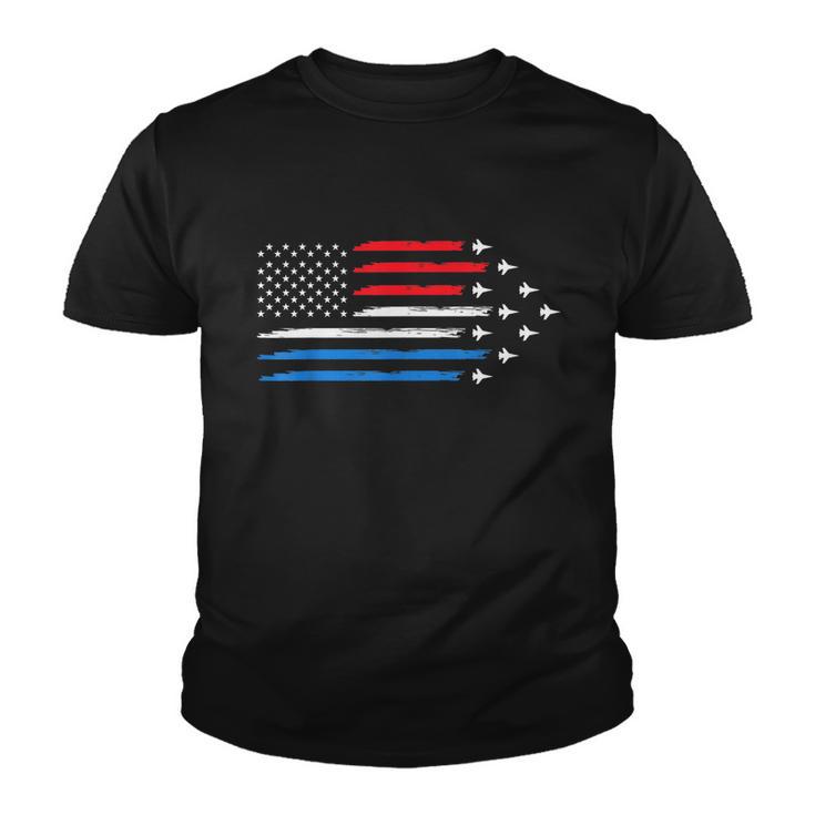 Air Force Us Veterans 4Th Of July Shirt American Flag Youth T-shirt