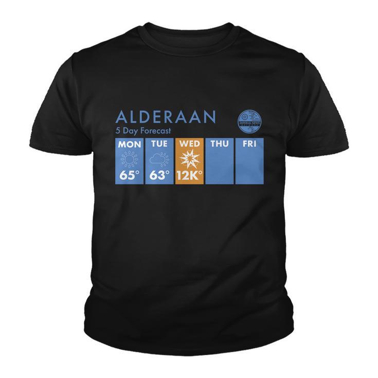 Alderaan 5 Day Forecast Tshirt Youth T-shirt