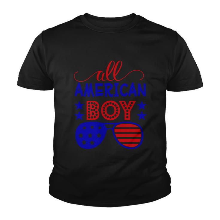 All American Boy Sunglasses 4Th Of July Independence Day Patriotic Youth T-shirt