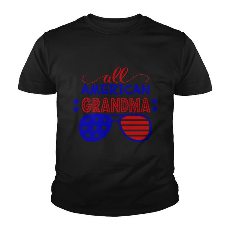 All American Grandma Sunglasses 4Th Of July Independence Day Patriotic Youth T-shirt