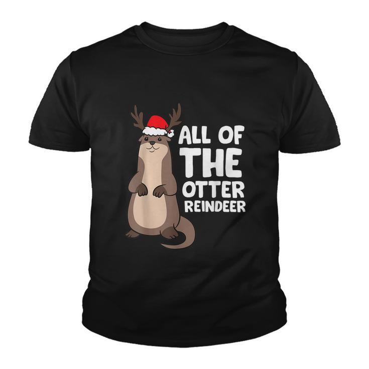 All Of The Otter Reindeer Reindeer Christmas Holiday Graphic Design Printed Casual Daily Basic Youth T-shirt