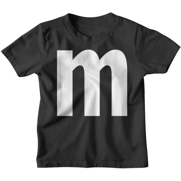 Alphabet Letter M Lower Case M  Youth T-shirt